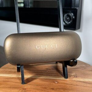 Authentic Gucci Bronze Hard Eyeglass / Sunglass Case Only